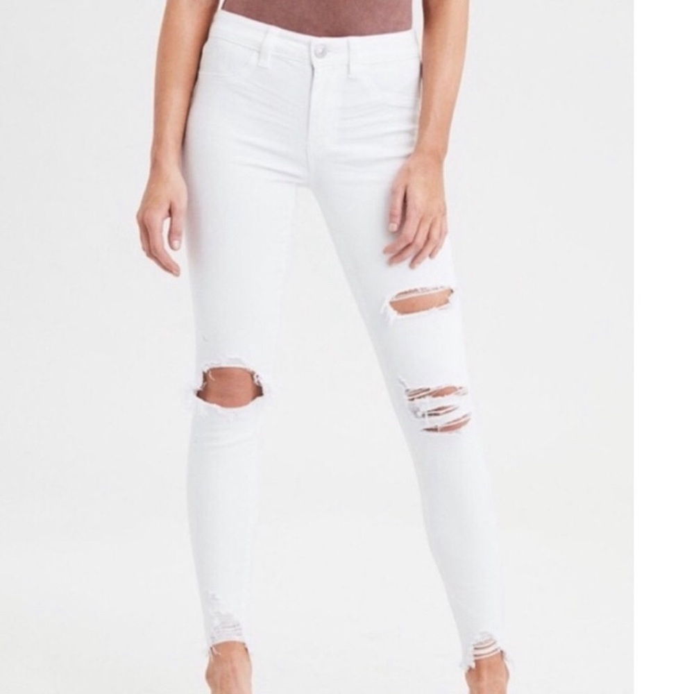 American Eagle Ripped High-Rise Jeans